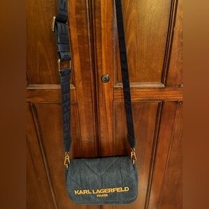 Karl Lagerfeld Denim Blue Messenger Bag